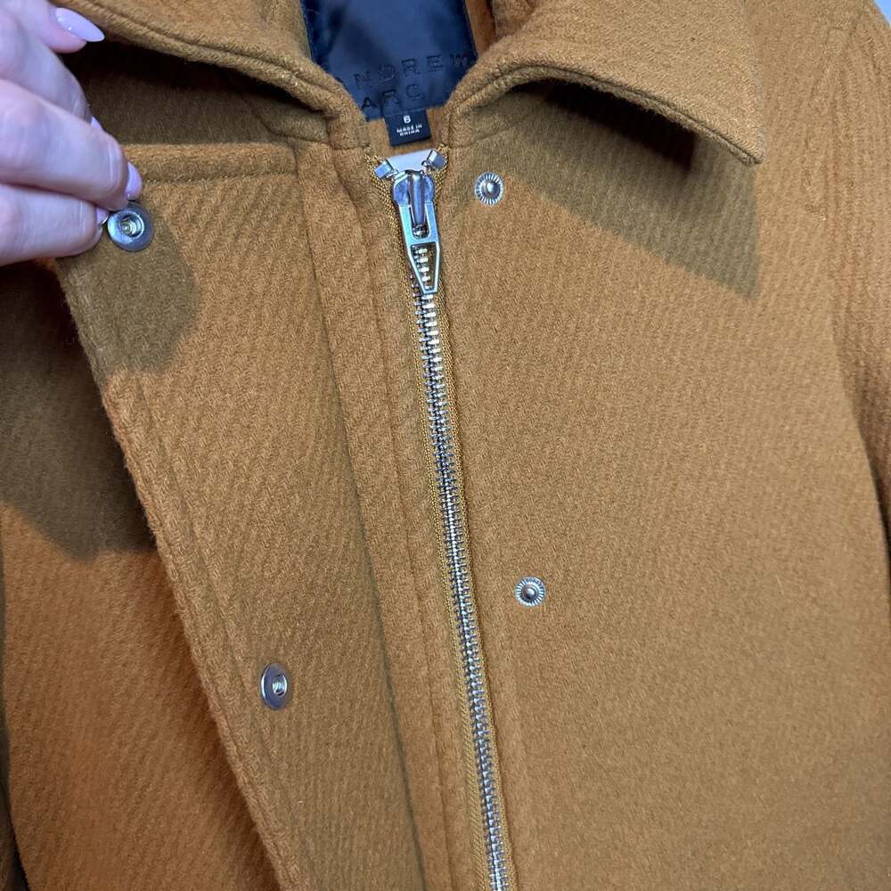 Andrew Marc light brown Pea‎ Coat Jacket, Size 6 - Picture 4 of 5